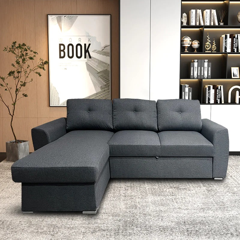 Cuneo Dark Grey Fabric Sofa Bed with Storage